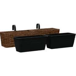 vidaXL Jardineras 2 unidades jacinto de agua marrón Marrón Best