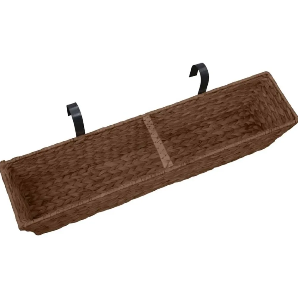 vidaXL Jardineras 2 unidades jacinto de agua marrón Marrón Best