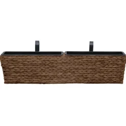 vidaXL Jardineras 2 unidades jacinto de agua marrón Marrón Best