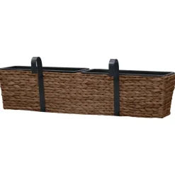 vidaXL Jardineras 2 unidades jacinto de agua marrón Marrón Best