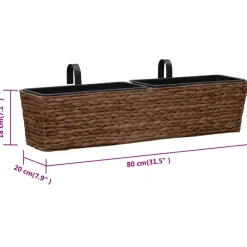 vidaXL Jardineras 2 unidades jacinto de agua marrón Marrón Best