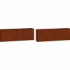 vidaXL Jardín-Jardineras de pared 2 uds acero corten oxidado 53x10x17 cm