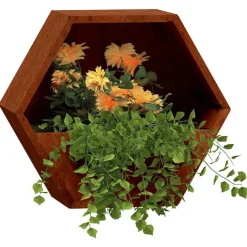 vidaXL Jardín-Jardineras de pared 2 uds acero corten oxidado 30x10x25 cm