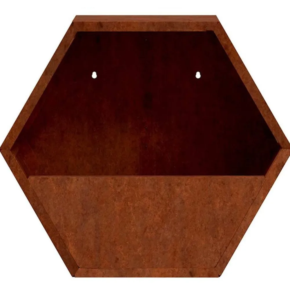 vidaXL Jardín-Jardineras de pared 2 uds acero corten oxidado 30x10x25 cm