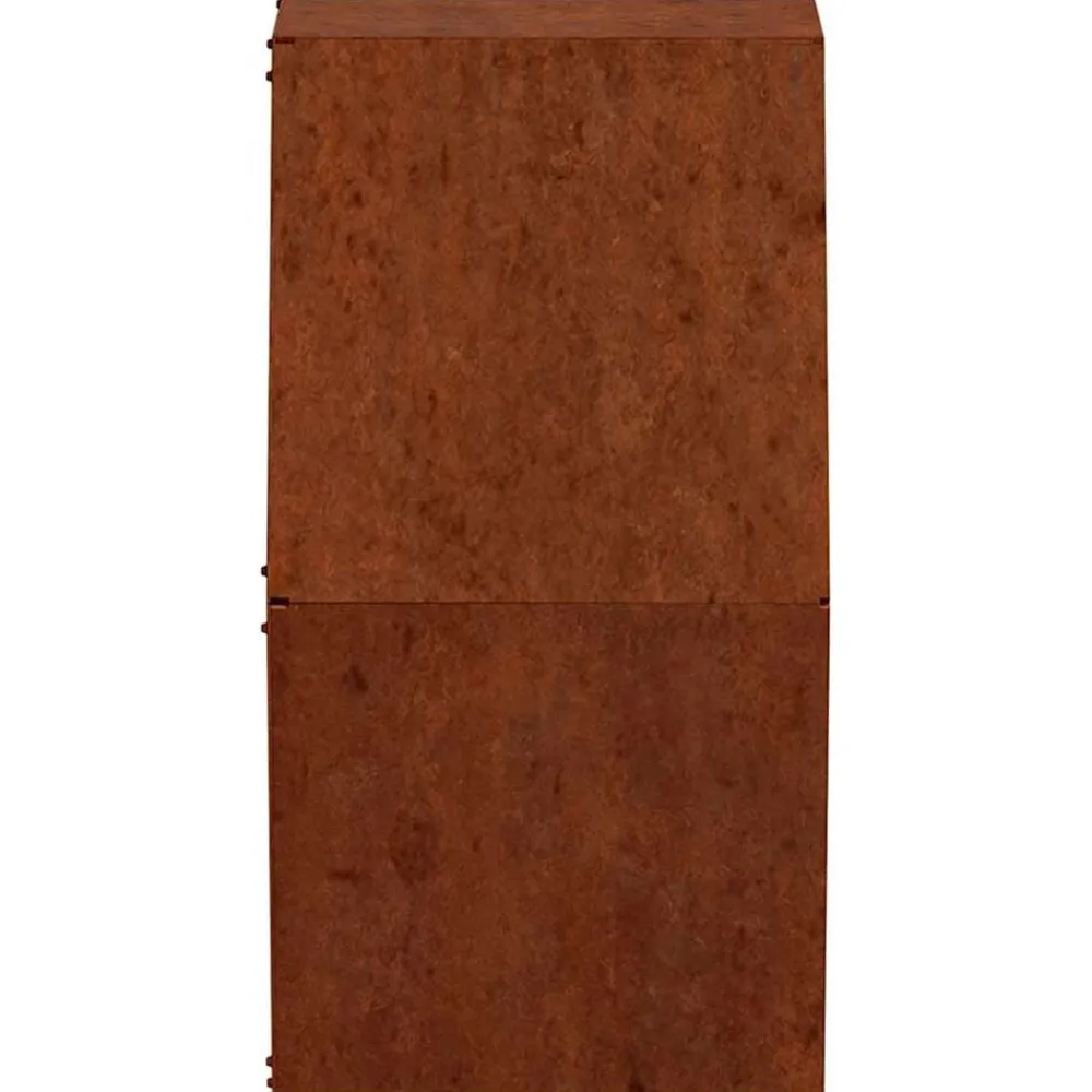 vidaXL Jardín-Jardineras de pared 2 uds acero corten oxidado 30x10x25 cm