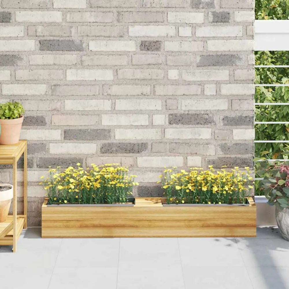 vidaXL Jardín-Jardineras para europalés 12 uds PP gris 36x13,5x9,5 cm