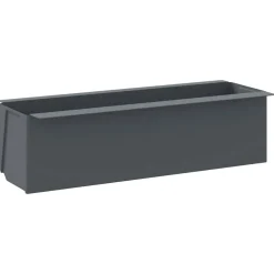 vidaXL Jardín-Jardineras para europalés 12 uds PP gris 36x13,5x9,5 cm