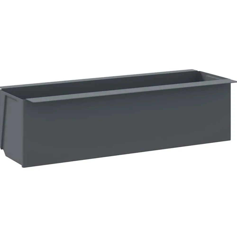 vidaXL Jardín-Jardineras para europalés 12 uds PP gris 36x13,5x9,5 cm