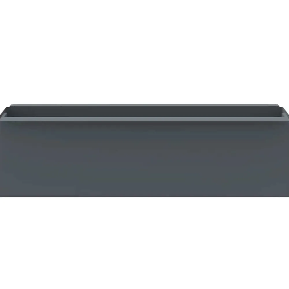 vidaXL Jardín-Jardineras para europalés 12 uds PP gris 36x13,5x9,5 cm