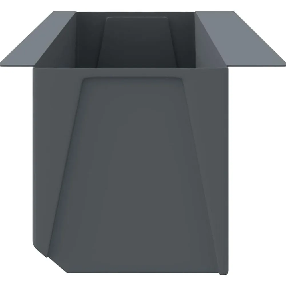 vidaXL Jardín-Jardineras para europalés 12 uds PP gris 36x13,5x9,5 cm