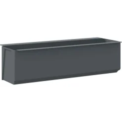 vidaXL Jardín-Jardineras para europalés 12 uds PP gris 36x13,5x9,5 cm