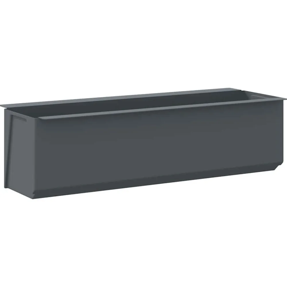 vidaXL Jardín-Jardineras para europalés 12 uds PP gris 36x13,5x9,5 cm