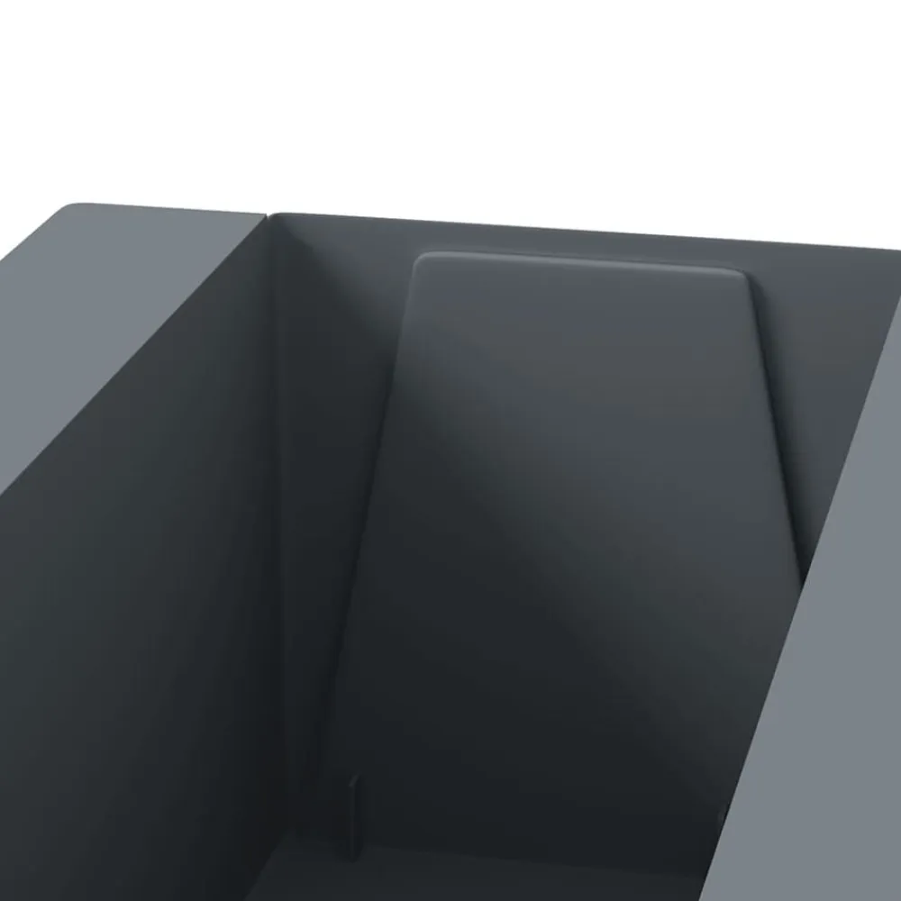 vidaXL Jardín-Jardineras para europalés 12 uds PP gris 36x13,5x9,5 cm
