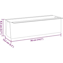 vidaXL Jardín-Jardineras para europalés 12 uds PP gris 36x13,5x9,5 cm