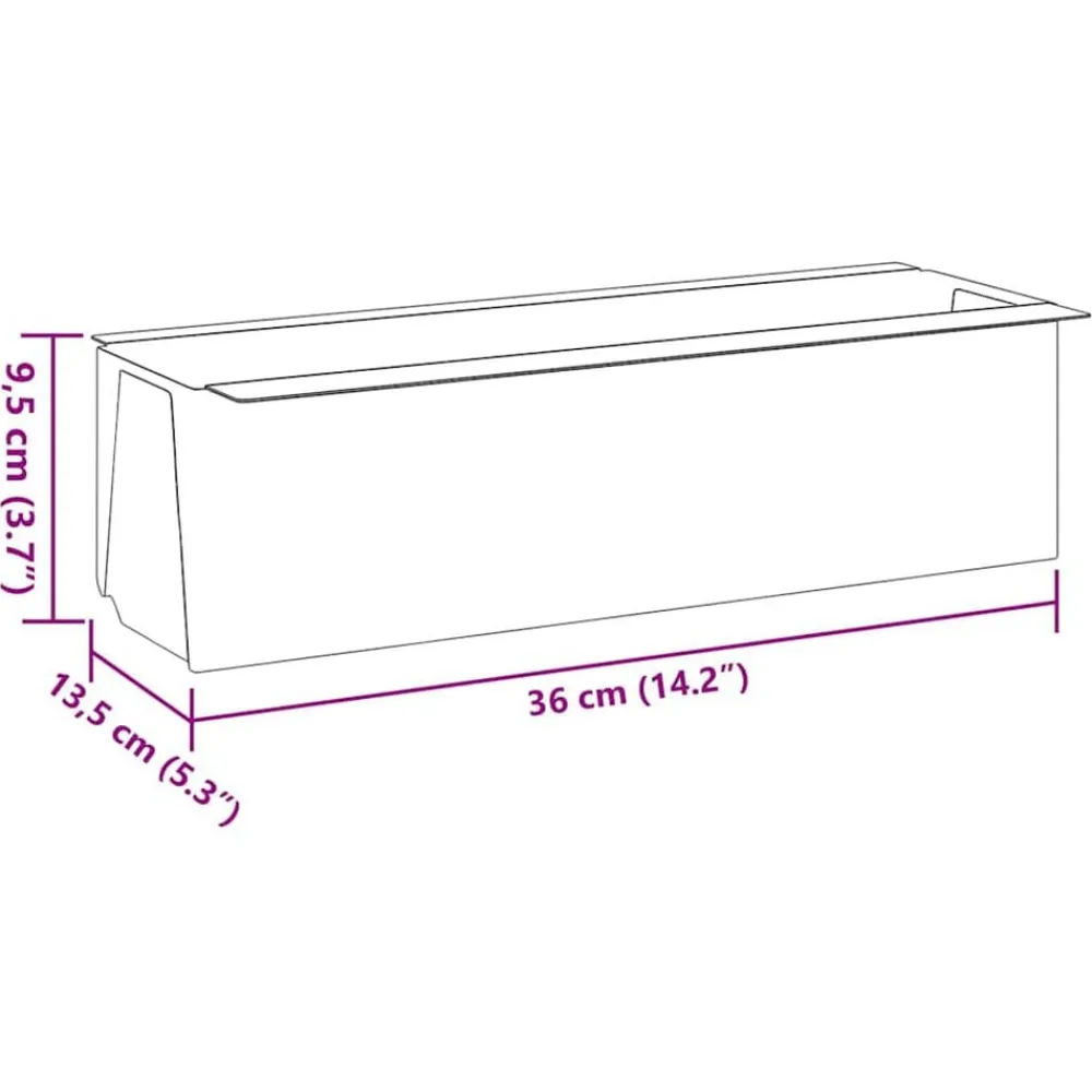 vidaXL Jardín-Jardineras para europalés 12 uds PP gris 36x13,5x9,5 cm