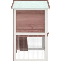 vidaXL Jaula conejera con 3 puertas madera marrón Marrón Online