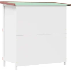 vidaXL Jaula conejera con 4 puertas madera marrón Marr&oacute;n Online