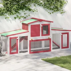 vidaXL Productos Para Mascotas-Jaula de animales grande madera 201x45x85 cm