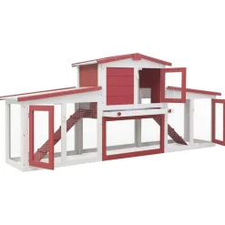 vidaXL Productos Para Mascotas-Jaula de animales grande madera 201x45x85 cm