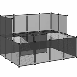 vidaXL Productos Para Mascotas-Jaula de animales pequeños 143x107x93 cm PP y acero