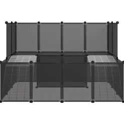 vidaXL Productos Para Mascotas-Jaula de animales pequeños 143x107x93 cm PP y acero