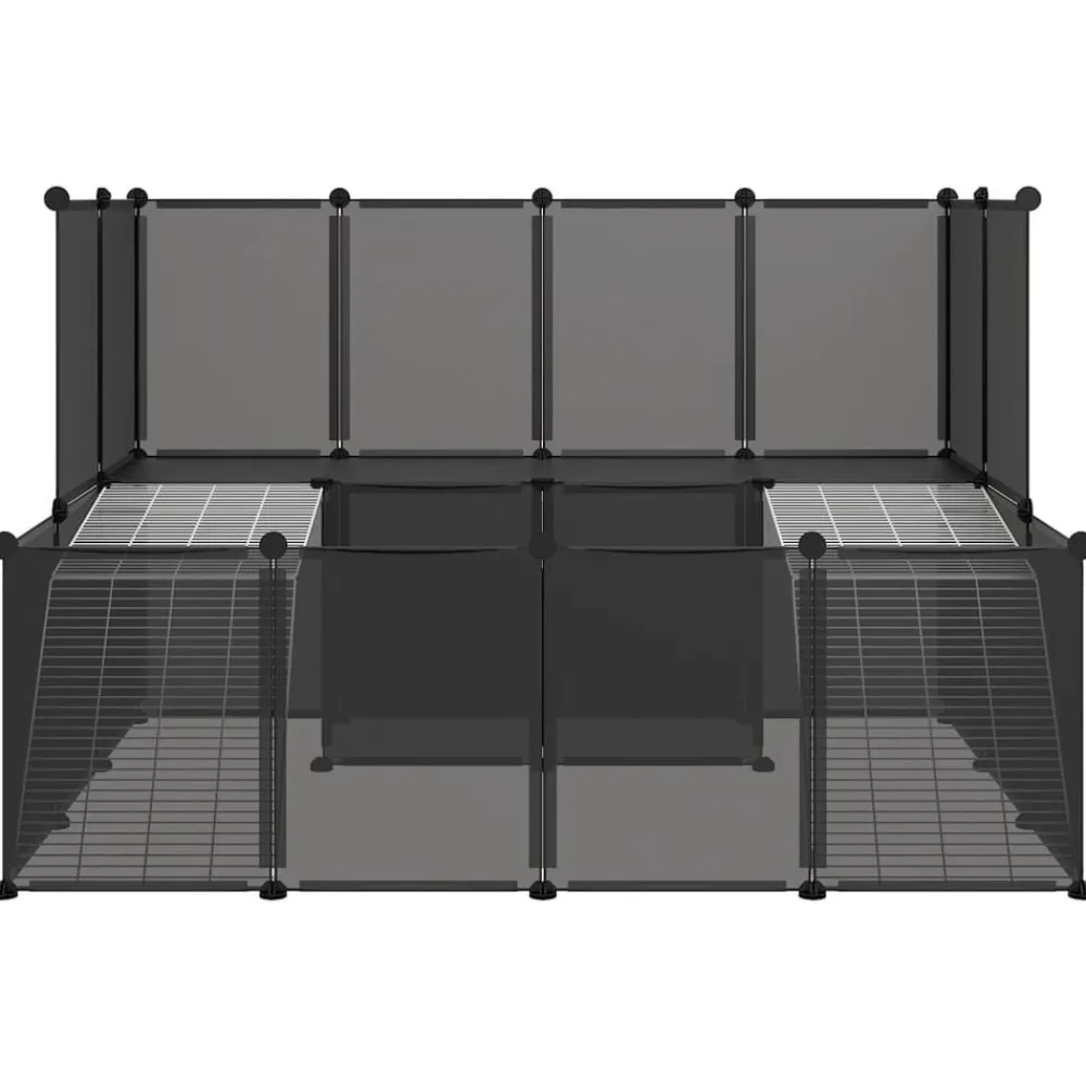 vidaXL Productos Para Mascotas-Jaula de animales pequeños 143x107x93 cm PP y acero