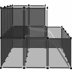 vidaXL Productos Para Mascotas-Jaula de animales pequeños 143x107x93 cm PP y acero