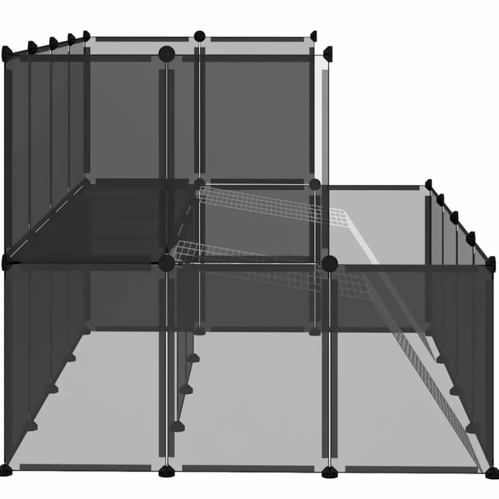 vidaXL Productos Para Mascotas-Jaula de animales pequeños 143x107x93 cm PP y acero