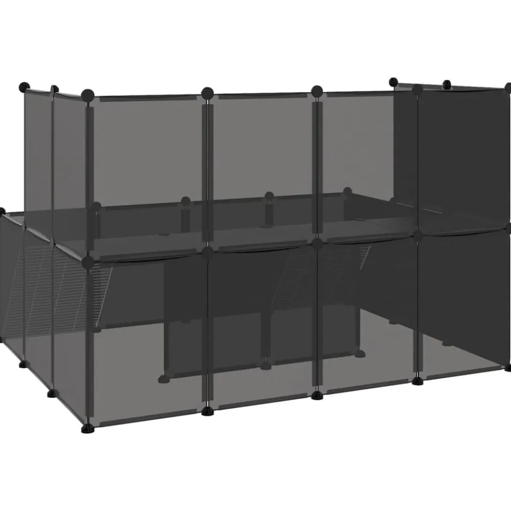 vidaXL Productos Para Mascotas-Jaula de animales pequeños 143x107x93 cm PP y acero