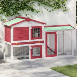 vidaXL Productos Para Mascotas-Jaula de animales grande madera 145x45x84 cm