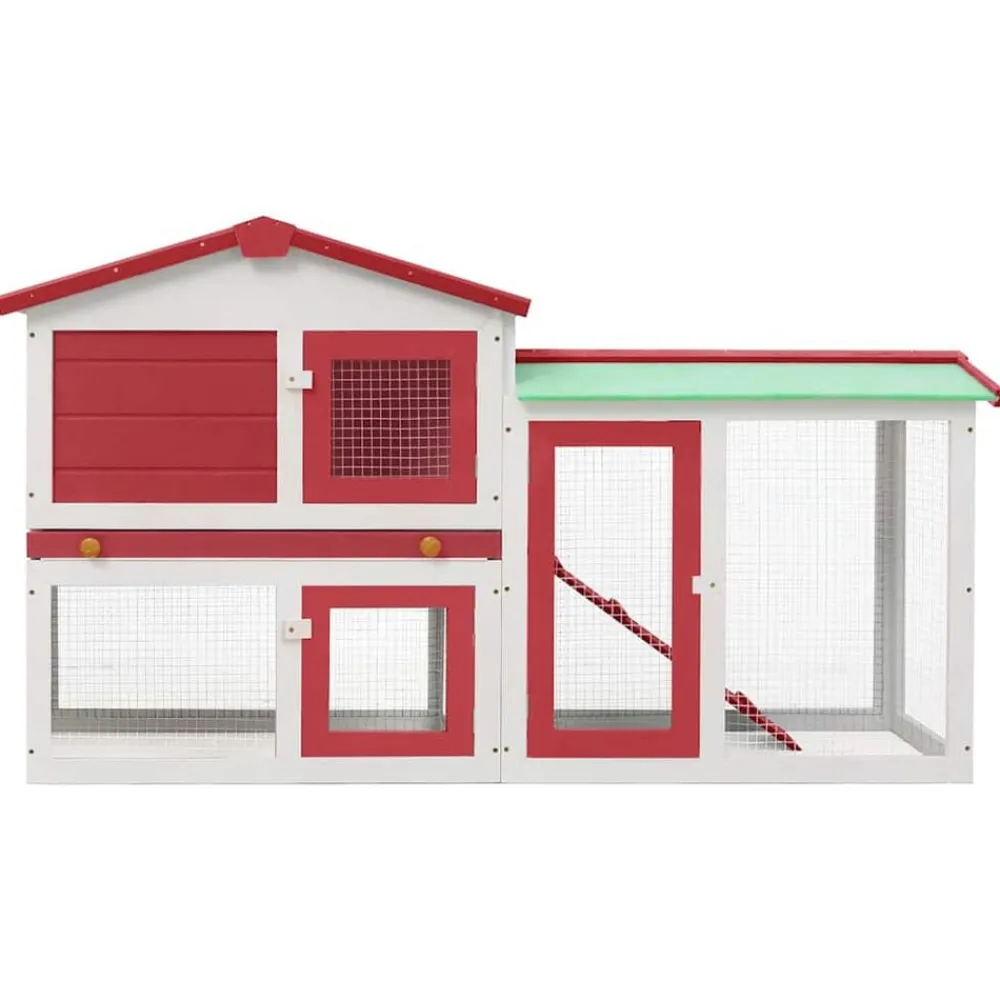vidaXL Productos Para Mascotas-Jaula de animales grande madera 145x45x84 cm