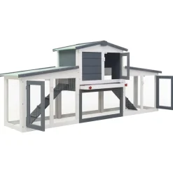 vidaXL Productos Para Mascotas-Jaula de animales grande madera 201x45x85 cm