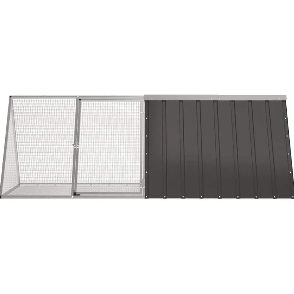 vidaXL Productos Para Mascotas-Jaula de conejos acero galvanizado 201,5x80,5x71 cm