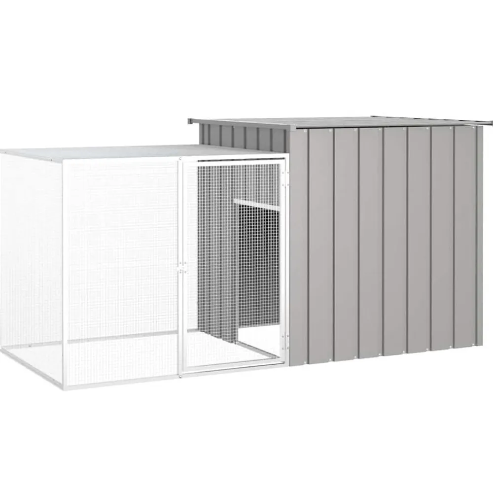 vidaXL Productos Para Mascotas-Jaula de conejos acero galvanizado 200x91x100 cm