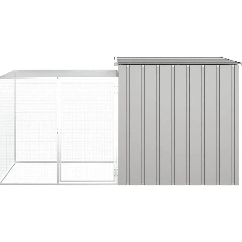 vidaXL Productos Para Mascotas-Jaula de conejos acero galvanizado 200x91x100 cm