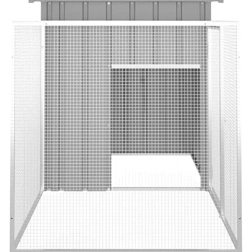 vidaXL Productos Para Mascotas-Jaula de conejos acero galvanizado 200x91x100 cm