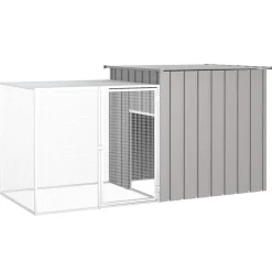 vidaXL Jaula de gallinas acero galvanizado 200x91x100 cm Gris Clearance