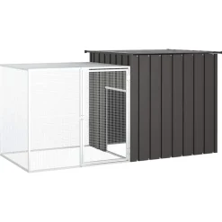 vidaXL Productos Para Mascotas-Jaula de gallinas acero galvanizado 200x91x100 cm
