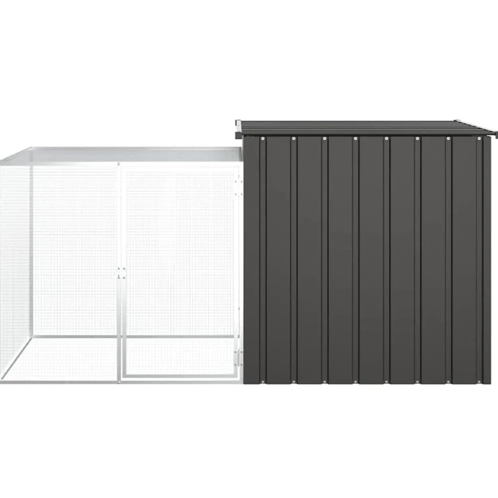 vidaXL Productos Para Mascotas-Jaula de gallinas acero galvanizado 200x91x100 cm