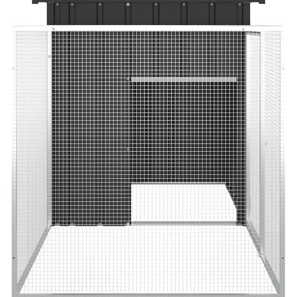 vidaXL Productos Para Mascotas-Jaula de gallinas acero galvanizado 200x91x100 cm