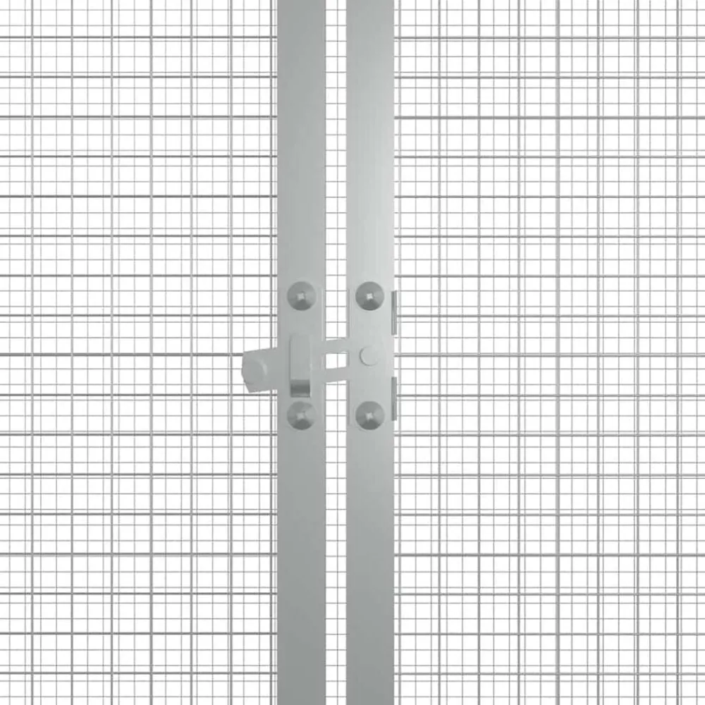 vidaXL Productos Para Mascotas-Jaula de gallinas acero galvanizado 200x91x100 cm