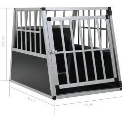 vidaXL Productos Para Mascotas-Jaula de perro con puerta única 65x91x69,5 cm