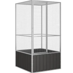 vidaXL Jaula de pájaros acero galvanizado 111x107x211,5 cm Antracita Best