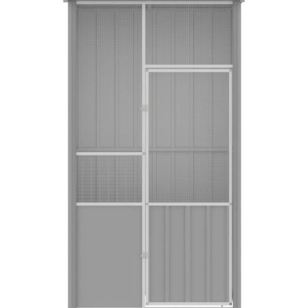 vidaXL Productos Para Mascotas-Jaula de pájaros acero galvanizado 115x78x200 cm