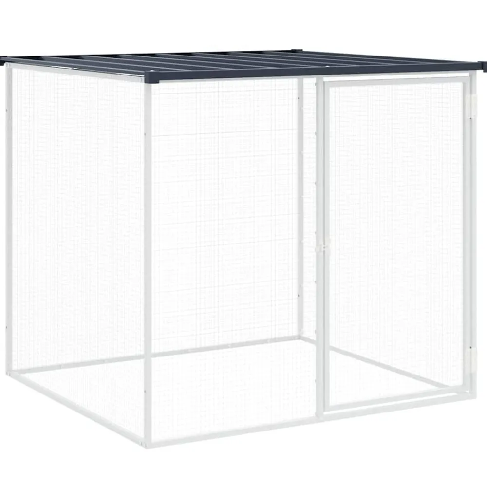 vidaXL Productos Para Mascotas-Jaula gallinas y toldo acero galvanizado 103x98x90 cm