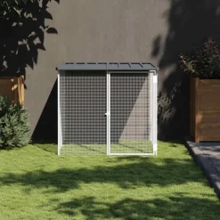 vidaXL Productos Para Mascotas-Jaula gallinas y toldo acero galvanizado 103x98x90 cm