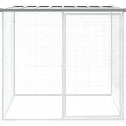 vidaXL Jaula gallinas y toldo acero galvanizado 103x98x90cm Gris claro Outlet