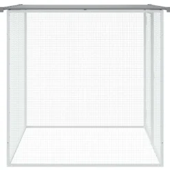 vidaXL Jaula gallinas y toldo acero galvanizado 103x98x90cm Gris claro Outlet