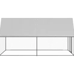 vidaXL Productos Para Mascotas-Jaula gallinero de exterior de acero galvanizado 2x4x2 m