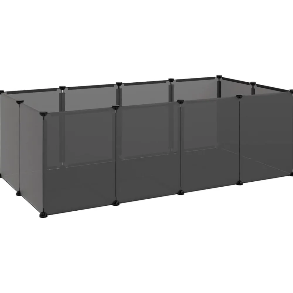 vidaXL Productos Para Mascotas-Jaula para animales pequeños PP y acero 144x74x46,5 cm